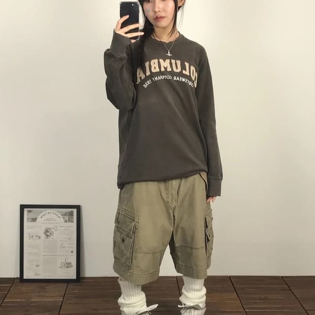Columbia Brown Logo Long Sleeve