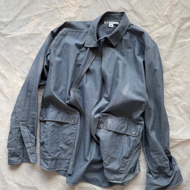 [L] Y-3 요지 야마모토 데님 셔츠 자켓