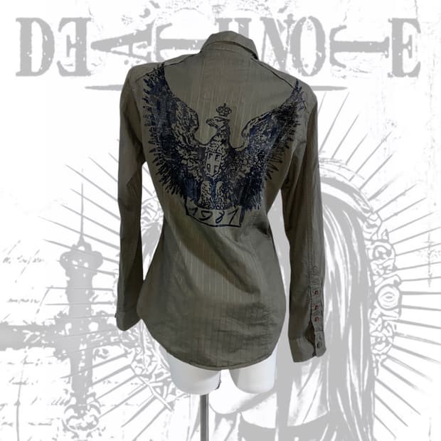 [GUESS] 게스 이글 윙 카키 y2k 셔츠