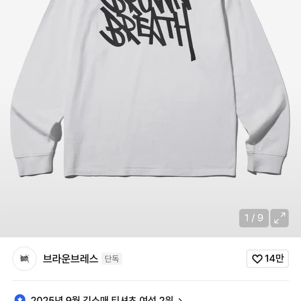 브라운 브레스 롱슬리브 S