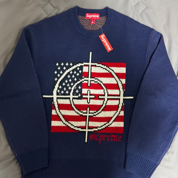 슈프림 타겟 스웨터 네이비 S