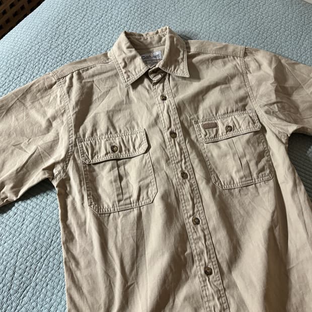 칼하트 베이지 반팔 셔츠 S