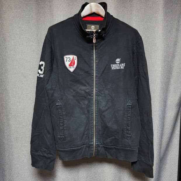 팀버랜드 빈티지 코튼 하이넥 져지 집업