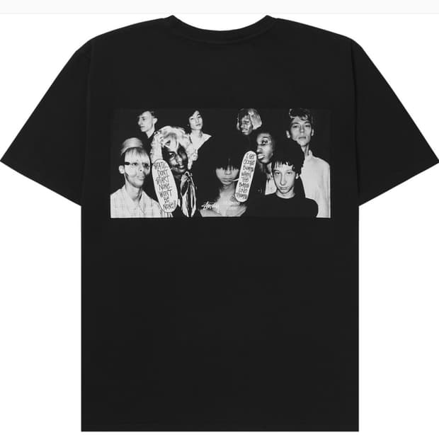 L) 스투시 마틴 로즈 피그먼트 다이드 티셔츠 블랙