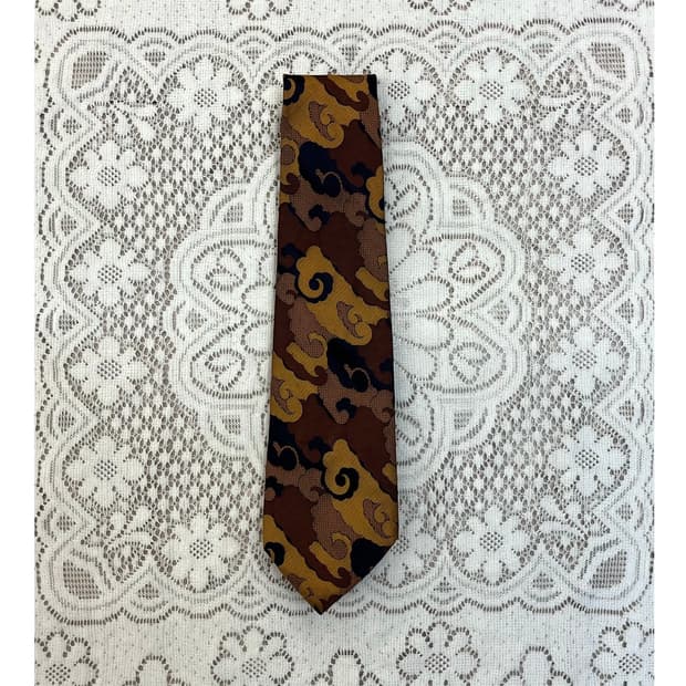 입생로랑 패턴 넥타이 브라운 #csz3130