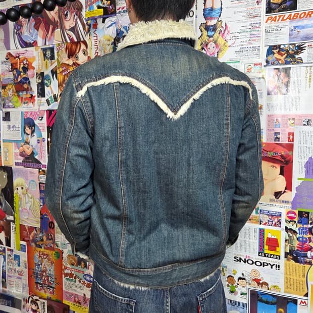 리바이스 빈티지 워싱 쉐르파 데님 자켓