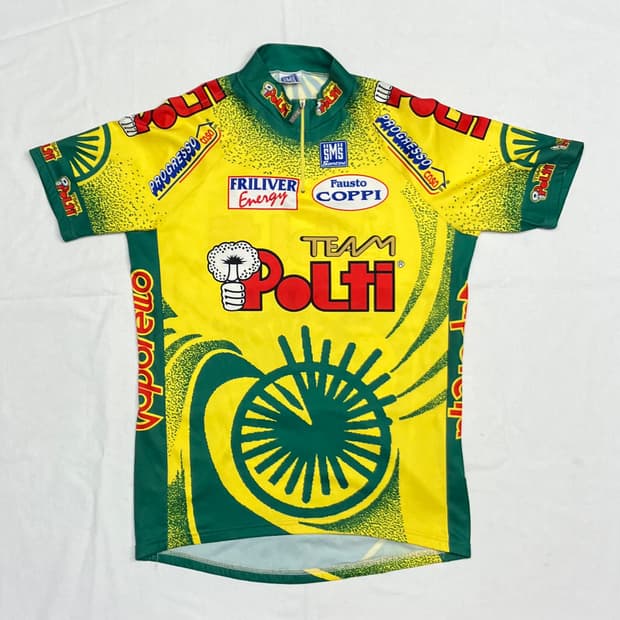 90s 빈티지 Politi 사이클링 반팔 져지