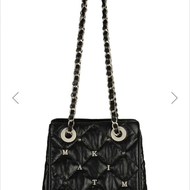 마뗑킴 스터드 미니 퀼팅 버킷백 블랙 