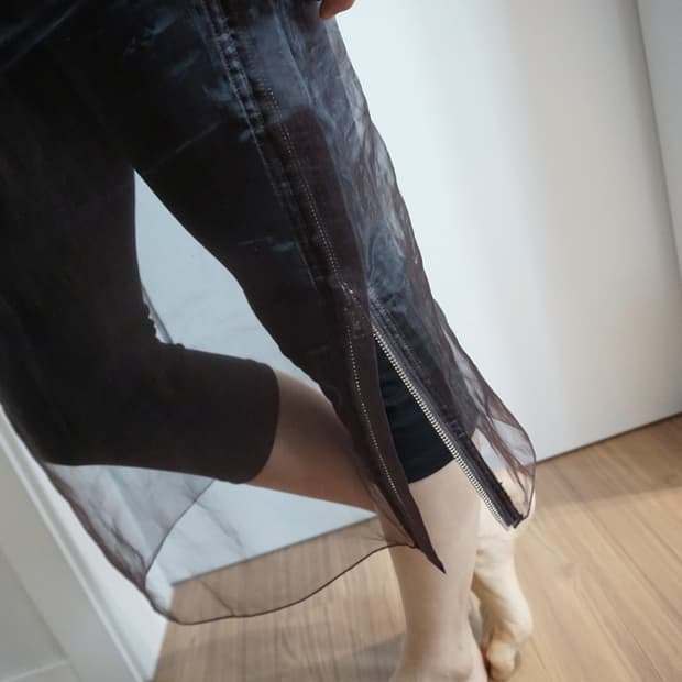 Undercover sheer skirt