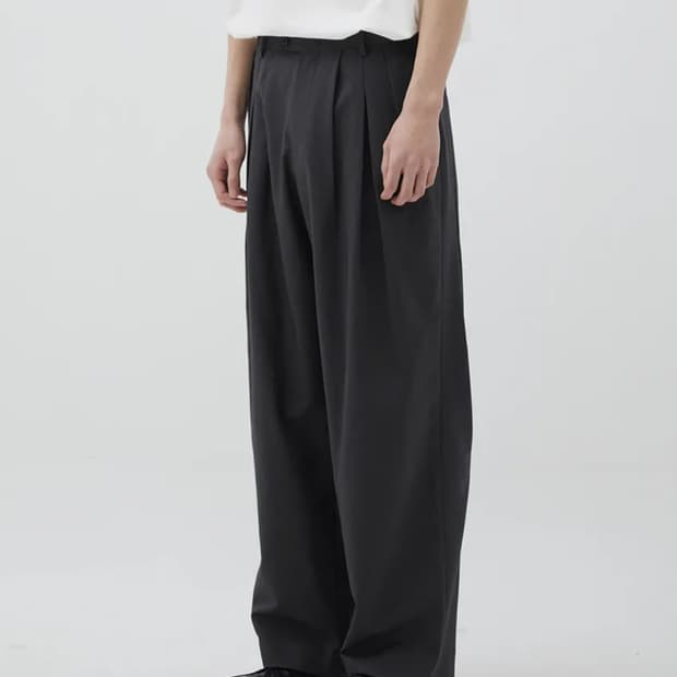 주앙옴므 와이드 슬랙스 차콜 S