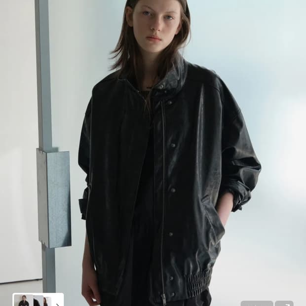 무신사스탠다드우먼 레더 오버사이즈 가죽자켓