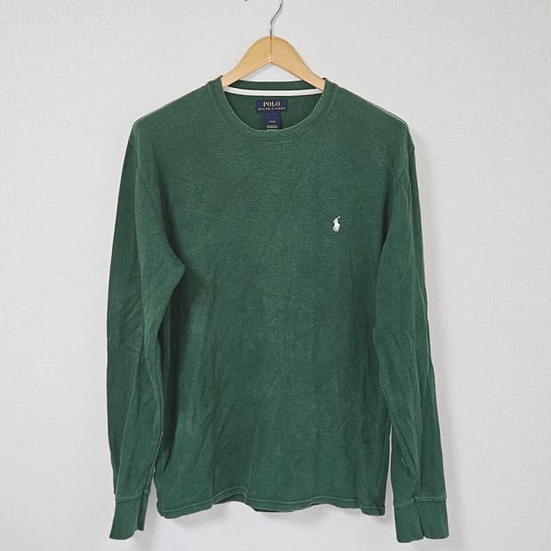 폴로 랄프로렌 신형 와플니트 롱슬리브 티셔츠 그린 L