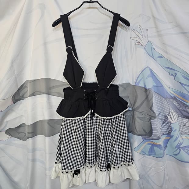 쿠로미 멜빵 원피스 