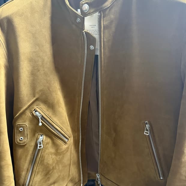 쿠어 카프 스킨D 포켓 바이커 자켓 L