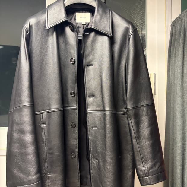 셔터 이탈리안 램스킨 레더 카코트