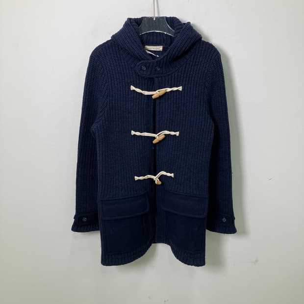 JPN VTG 빈티지 네이비 후드 더플 코트 