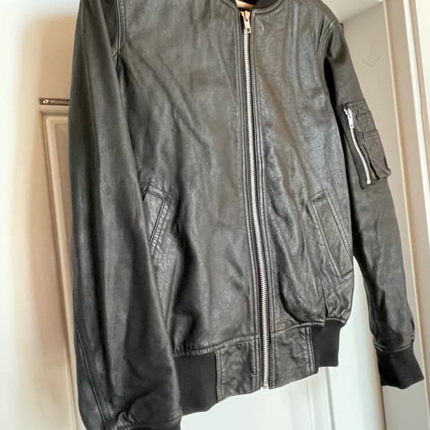 릭오웬스 가죽 봄버