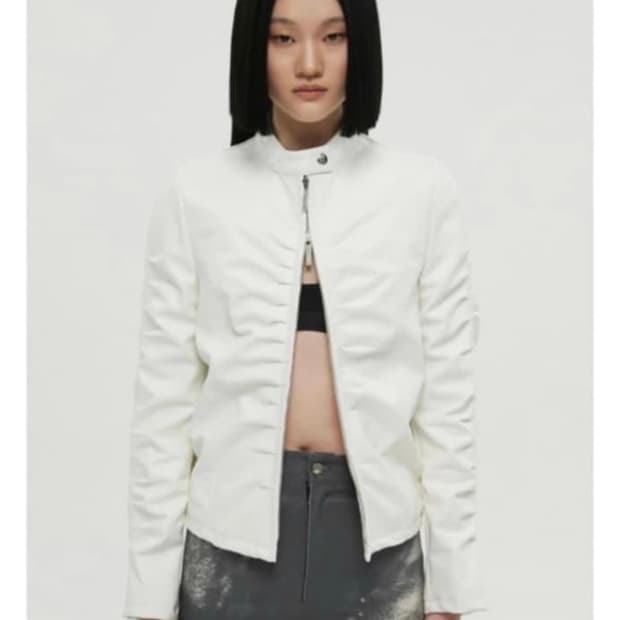 nache 셔링 레더자켓