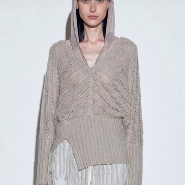 스컬프터 투웨이 스웨터 니트 Upside Down 라이트그레이