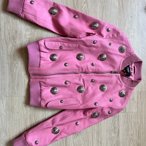 베르사체 가죽 봄버자켓(38)