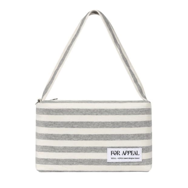 포어필 칠 숄더백 Chill Shoulder bag Stripe Gray