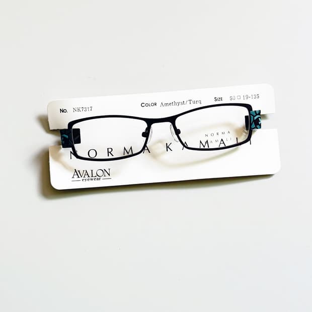 NORMA KAMALI 슬림 스퀘어 메탈 프레임 빈티지 선글라스