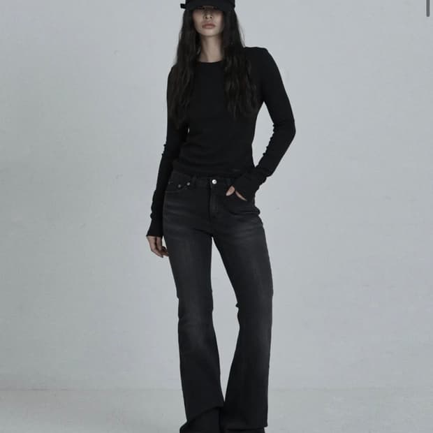 오도어 빈티지 로우진 블랙 1사이즈