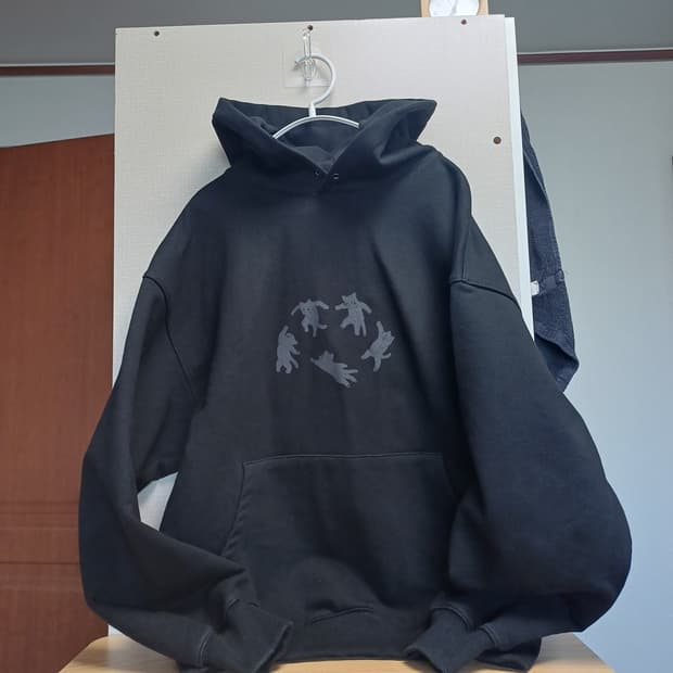 브랜디드 캣그래픽 후드 M사이즈
