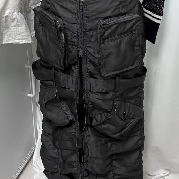 아케호무 빈티지 고스펑크 테크웨어 포켓 본디지 투웨이 롱스커트