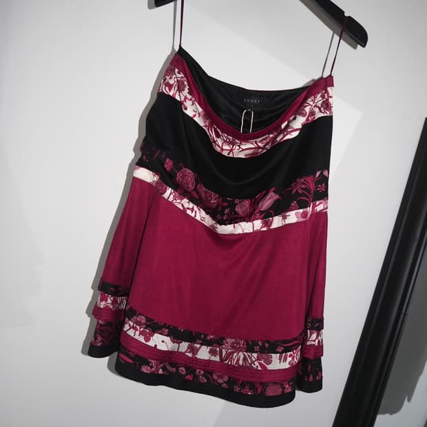GUCCI 2007 floral pattern skirt