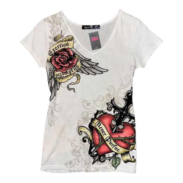 DIG DEEP 디그딥 큐빅 올드스쿨 프린팅 반팔티 y2k갸루펑크