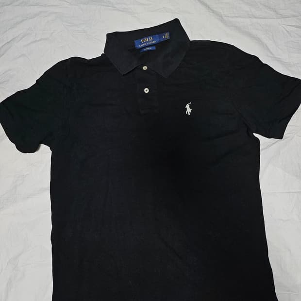 폴로랄프로렌 화이트 포니 카라티 카라티셔츠 M