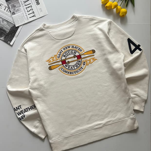 GANT 간트 헤링본 빅로고 오버핏 맨투맨