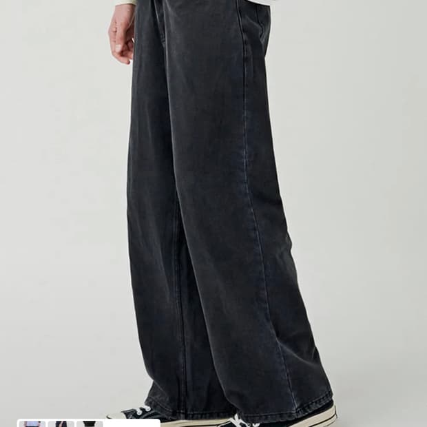 굿라이프웍스 이지데님 와이드팬츠 블랙