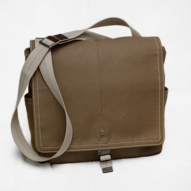 코치 트랜스애틀랜틱 맵캔버스 레더 플랩 메신저백