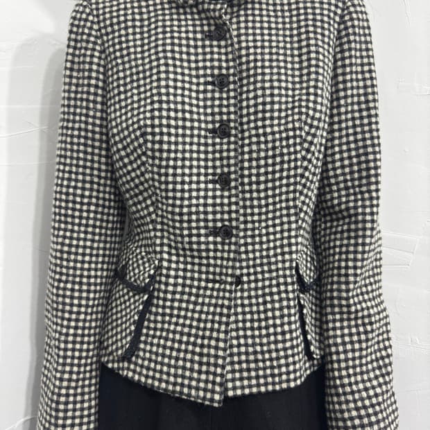 check wool jacket