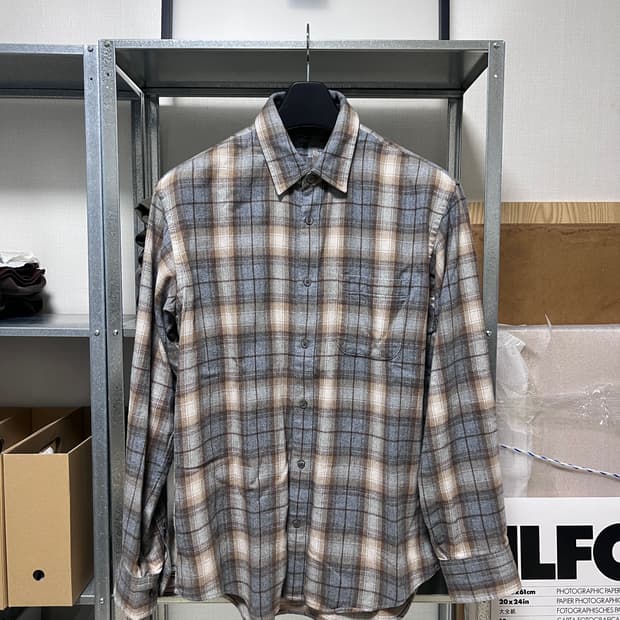 [L] 무인양품 플란넬 체크셔츠