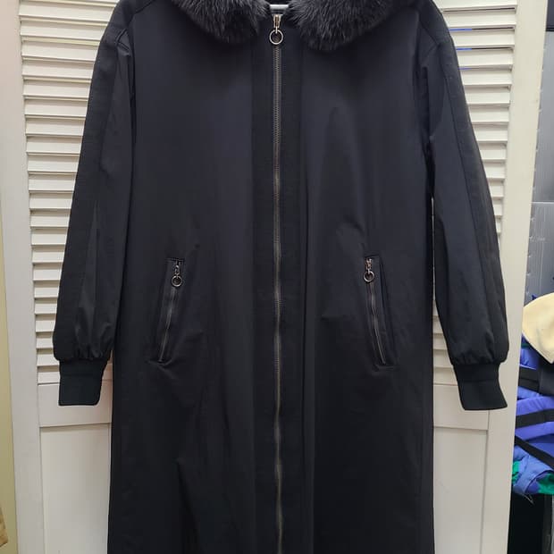 올리비아로렌 모피 롱 후드 패딩