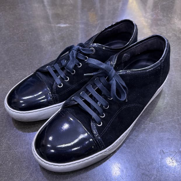 랑방 벨루어 스웨이드 스니커즈 블랙 8 사이즈 270