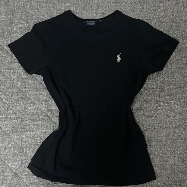 폴로 랄프로렌 슬림핏 블랙 티셔츠