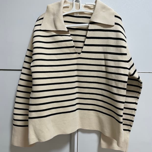 아르켓 스트라이츠 코튼 점퍼 니트 스몰