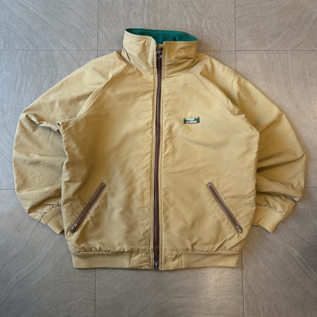 90s 90년대 미국 생산 엘엘빈 브라운 웜업 자켓