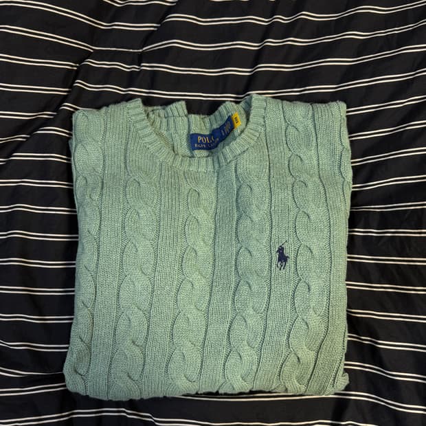 정품 폴로 코튼 케이블 니트(L)