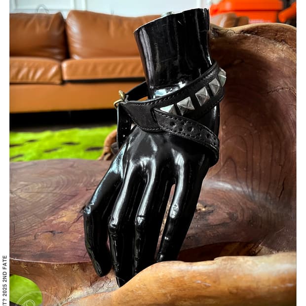 Jpn Vintage Rock Studs Leather Bracelet