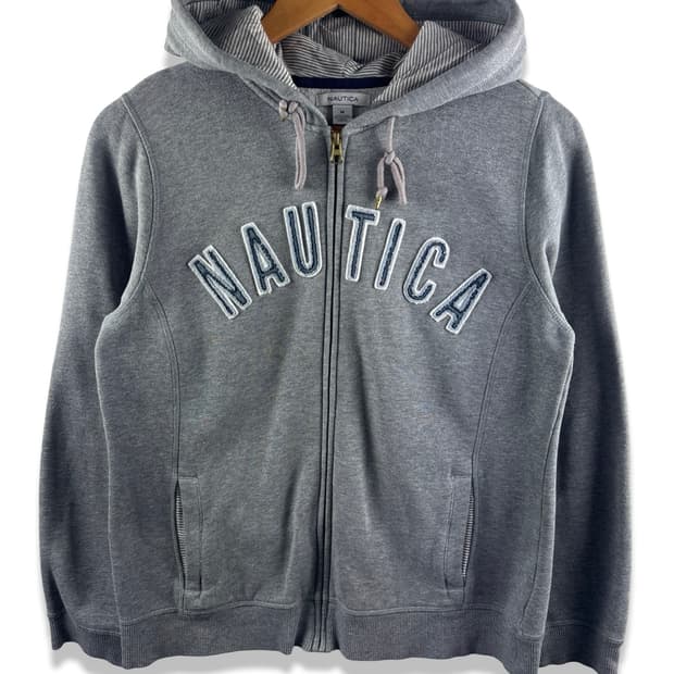 Nautica 스펠아웃 아치로고 후드집업3112