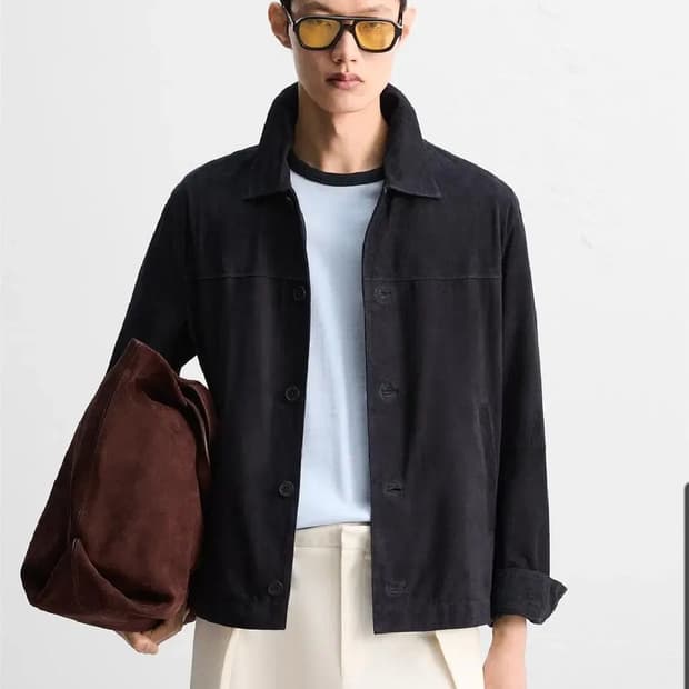 자라 리얼 스웨이드 자켓 S