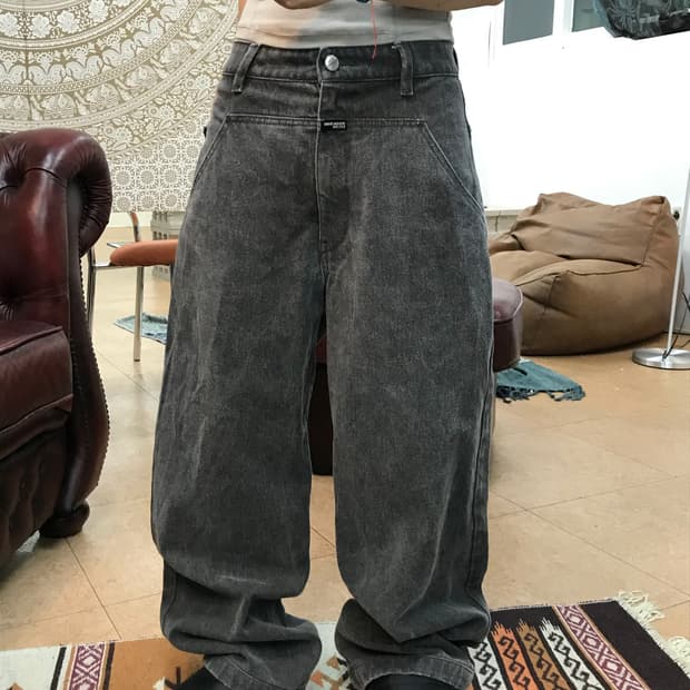 시스템 한섬 여성 흑청 데님팬츠