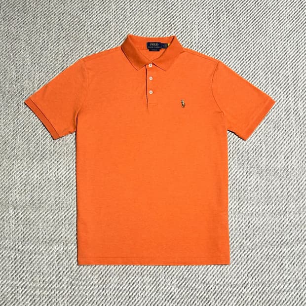 [M] Polo 폴로 랄프로렌 신형 주황 반팔 카라티