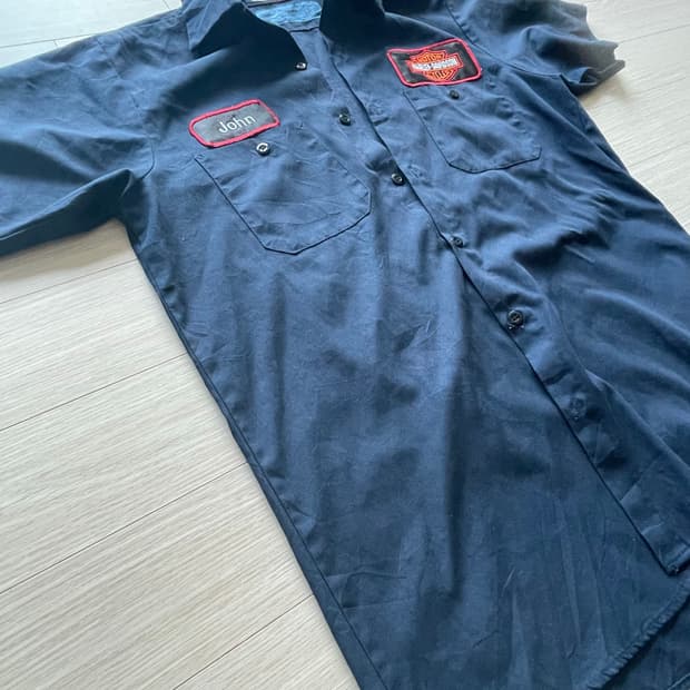 HARLEY Davidson Cintas 네이비 워크셔츠