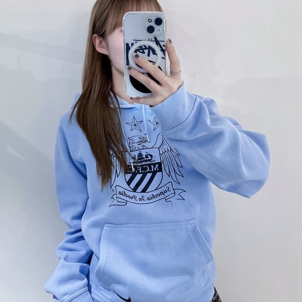 나이키 멘씨티 베이비블루 후드